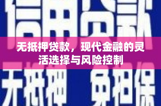 林园无抵押贷款，现代金融的灵活选择与风险控制