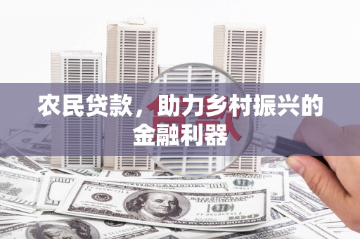 雷州农民贷款，助力乡村振兴的金融利器