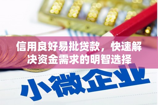 布袋信用良好易批贷款，快速解决资金需求的明智选择