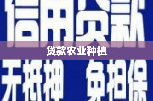 伸港贷款农业种植