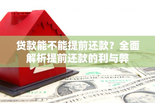 彬县贷款能不能提前还款？全面解析提前还款的利与弊