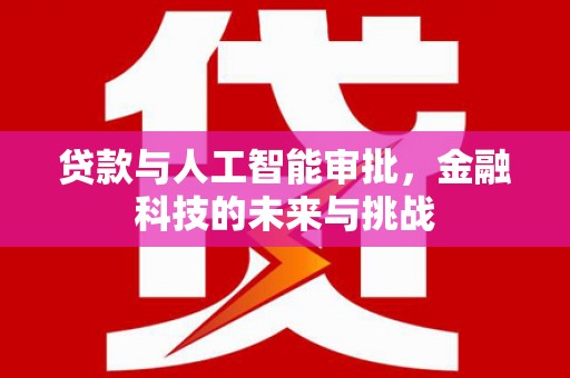 凤山贷款与人工智能审批，金融科技的未来与挑战