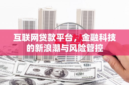 甘谷互联网贷款平台，金融科技的新浪潮与风险管控