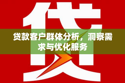 营口贷款客户群体分析，洞察需求与优化服务